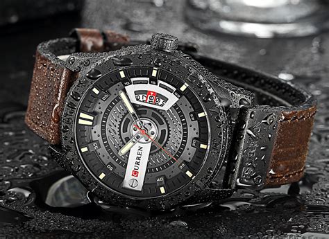 2018 Luxury Brand CURREN Men Military Sports Watches Men's Quartz Date Clock Man Casual Leather ...