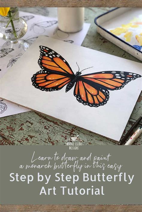 How To Paint A Step By Step Butterfly Simple Butterfly Monarch