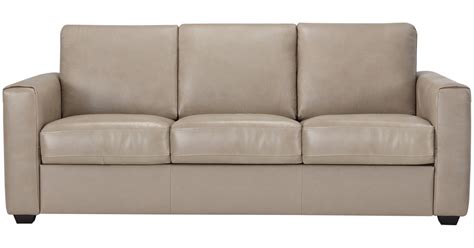 Lane Taupe Leather And Vinyl Sofa