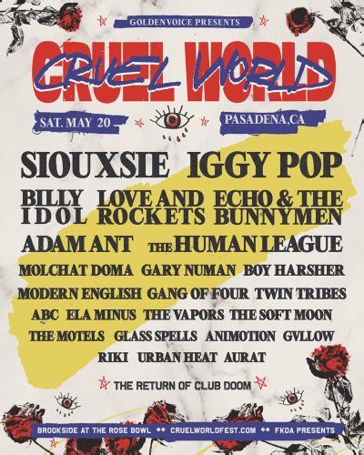 Siouxsie Love And Rockets Iggy Pop Adam Ant Billy Idol Playing