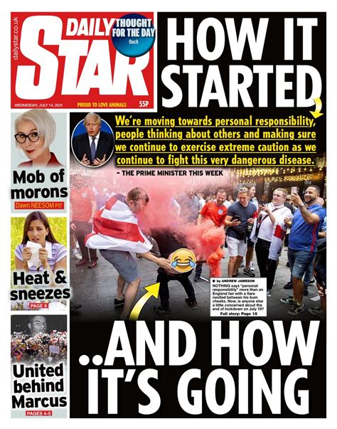 Daily Star Front Page 14th Of July 2021 Tomorrows Papers Today