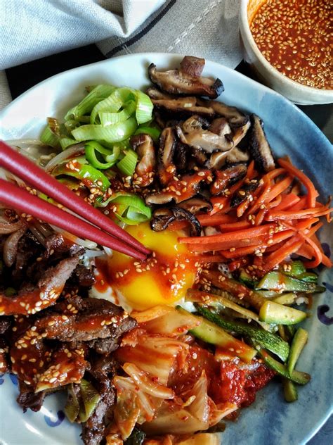 Bibimbap With Bulgogi Mixed Rice With Beef And Vegetables Mindfull Of Cooking