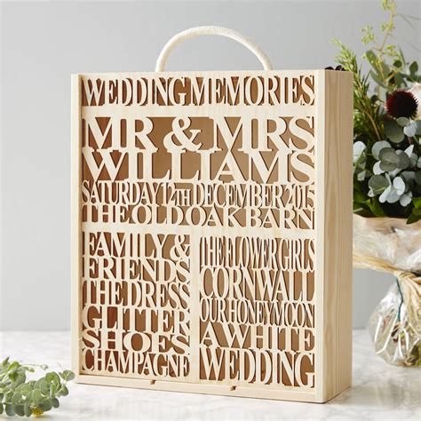 Mr And Mrs Personalised Wedding Keepsake Box By Sophia Victoria Joy