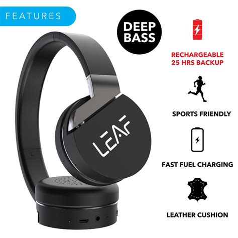 Black Leaf Force Wireless Bluetooth On Ear Headphones Id 21441187512