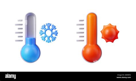 Cartoon Thermometer Hot And Cold Hi Res Stock Photography And Images