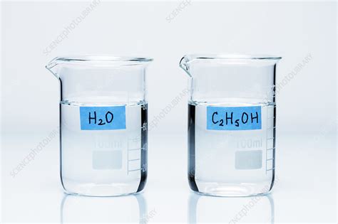 Near the azeotrope the selectivity was about 1.4. Water and ethanol - Stock Image - C044/8781 - Science ...