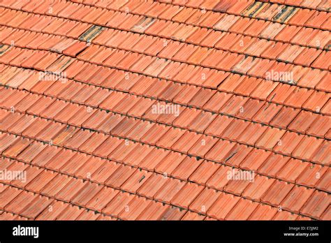 Red Roof Tile Texture Stock Photo Alamy