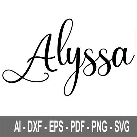 Alyssa Nombre Svg Alyssa Svg Me Encanta Alyssa Vector Etsy México