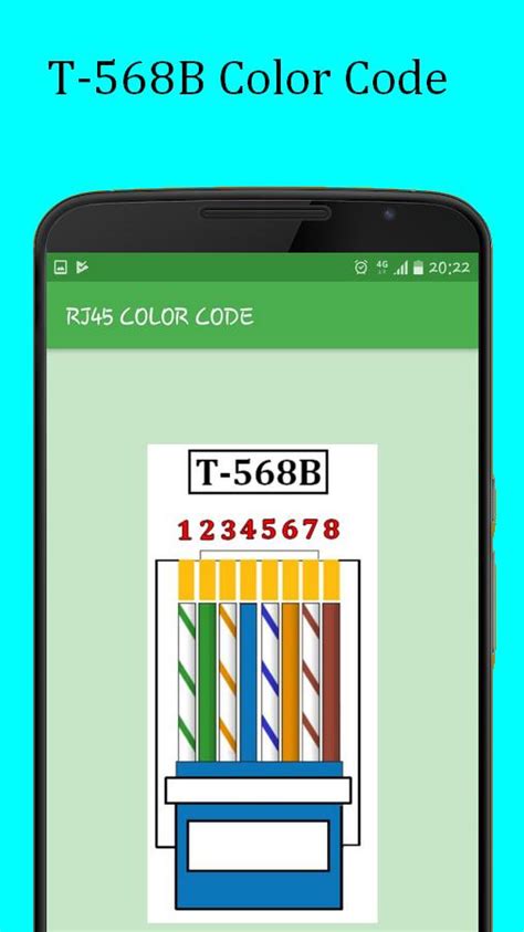 Rj45 colors & wiring guide diagrams rj45 colors & wiring guide diagram tia/eia 568 a/b. RJ45 Color Code Cable Wiring for Android - APK Download