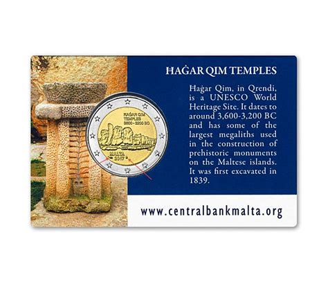 2 Euros Malte 2017 Temple Hagar Qim Avec Poinçon Collection De