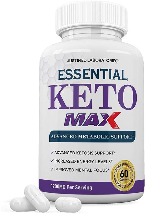 Essential Keto Max 1200mg Pills Includes Apple Cider Vinegar Gobhb Exogenous Ketones