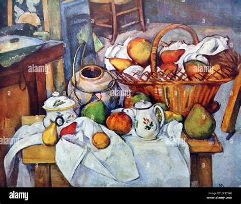Bodegón Con Cesta De Fruta Por Paul Cézanne 1839 1906 Artista Francés