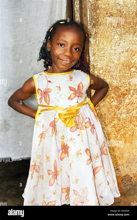 Cute Young Black African Girl Stock Photo Alamy