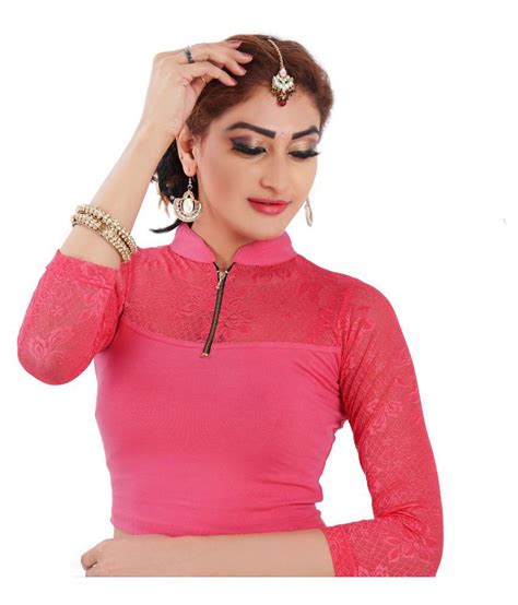 lyneth pink cotton readymade without pad blouse buy lyneth pink cotton readymade without pad