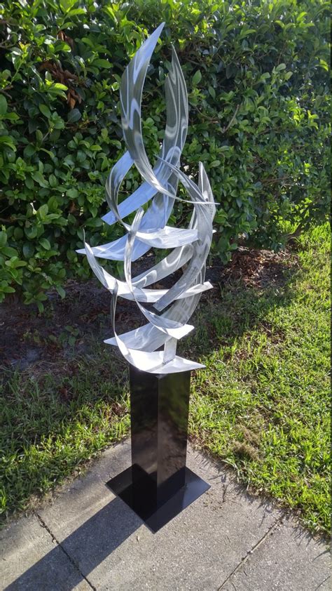 Contemporary Abstract Metal Indoor Outdoor Sculpture Large