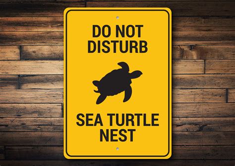 Sea Turtle Nest Do Not Disturb Sign Sea Turtle Decor Metal