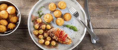 Fazantenborstfilet In Een Jasje Van Spek Met Druivensaus En Pommes Duchesse ALDI Wijnwijzer