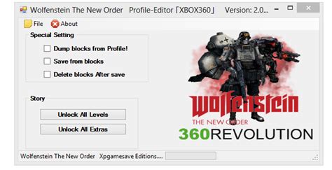 Wolfenstein The New Order Profile Editor X360 Mod Tool
