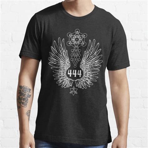 Angel Number 444 Sacred Geometry T Shirt For Sale By Ladymoldavite