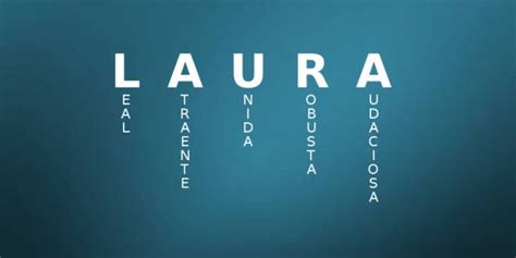 The Word Laura Written In White On A Blue Background