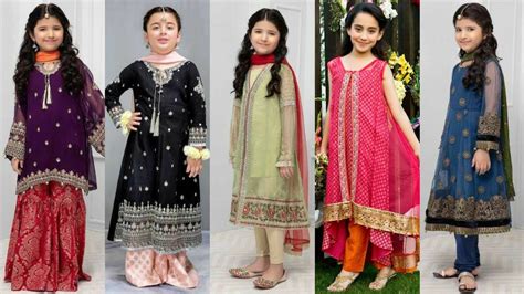 New Very Elegant Designer Eid Dress Designs For 5 To 10 Year Girls