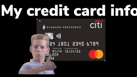 My Credit Card Information Youtube