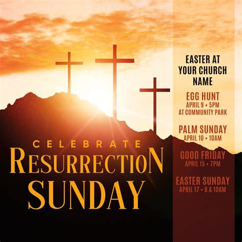 Resurrection Sunday Invitecard Church Invitations Outreach Marketing