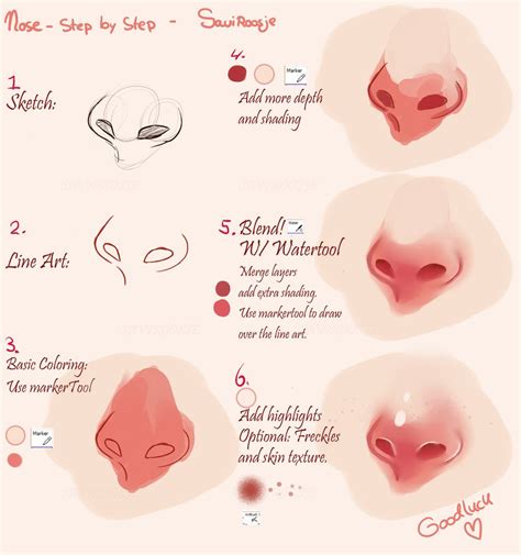 You'll see how easy it is at the end of our lesson. Step by Step - Nose TUTORIAL by Saviroosje | Digital art ...