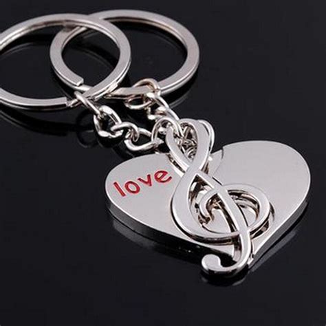 Chaveirocreative Trinket Novelty Heart Couples Keychain Lover Key