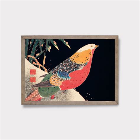Japanese Bird Painting Vintage Japanese Wall Print Japandi Etsy