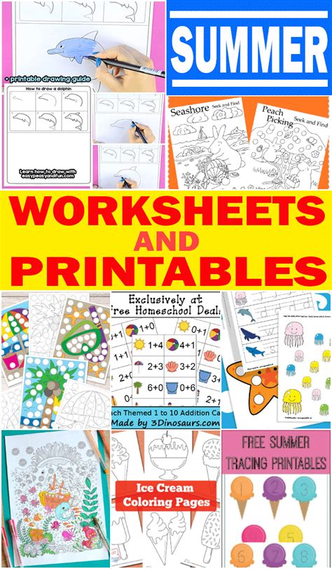 Summer Worksheets And Printables For Kids Itsy Bitsy Fun