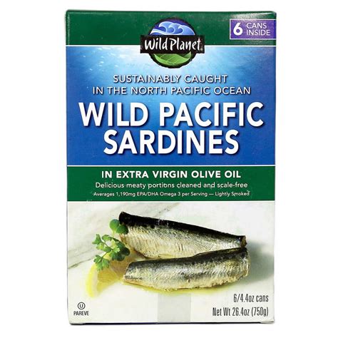 Wild Planet Wild Pacific Sardines In Extra Virgin Olive Oil 44 Oz 6