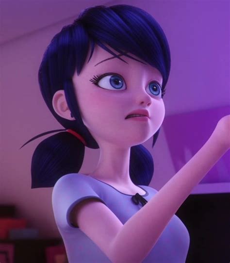 The Animated Character Is Pointing To Something In Her Hand And Looking