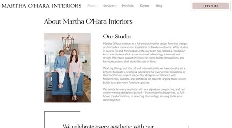 Martha Ohara Interiors Glory And Brand