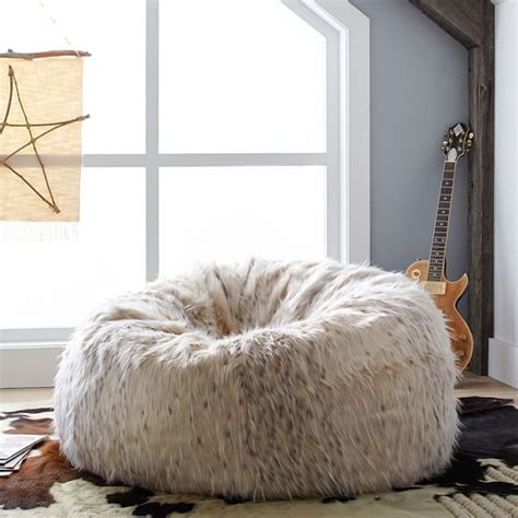 Faux fur chair bean bag made within the uk by www.greatbeanbags.com, the uk largest and finest beanbag producer. Snow Cat Faux-Fur Bean Bag Chair | Pottery Barn Teen