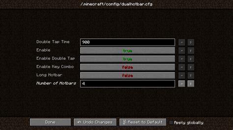 Dual Hotbars 1112 Minecraft Mods