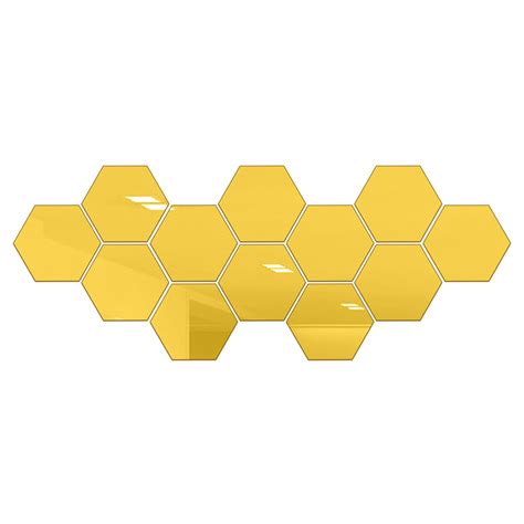 Flexible Reflective Hexagon Mirror Sheets Self Adhesive Mirror Tiles