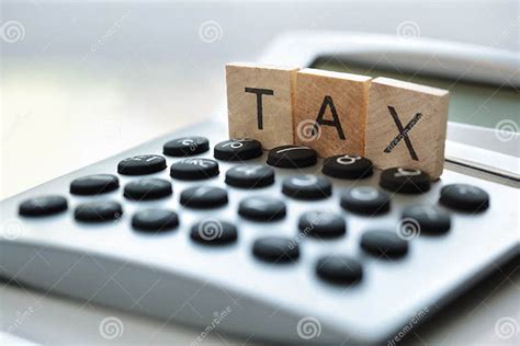 Calculating Tax Stock Photo Image Of Horizontal Block 44388722