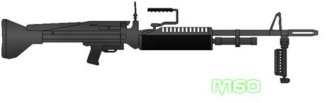M60 Machine Gun Drawing