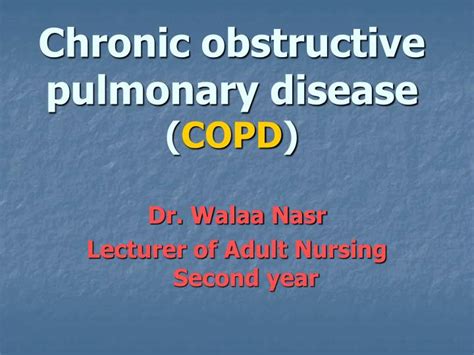 Ppt Chronic Obstructive Pulmonary Disease Copd Powerpoint Presentation Id