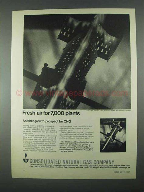1967 Consolidated Natural Gas Company Ad Fresh Air Cl1041