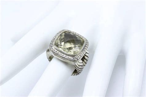 David Yurman Prasiolite And Diamond Albion Ring In Sterling Silver For