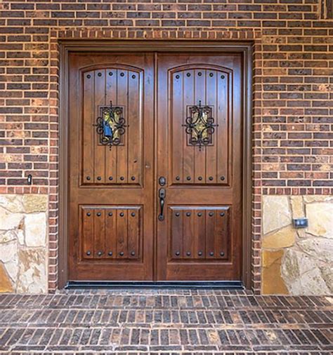 Traditional double front door ideas. DOUBLE ENTRY DOOR KNOTTY ALDER 6ft x 8ft | Double entry ...