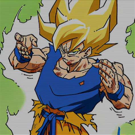 An Animated Image Of Gohan From The Dragon Ball Game With His Fist Out