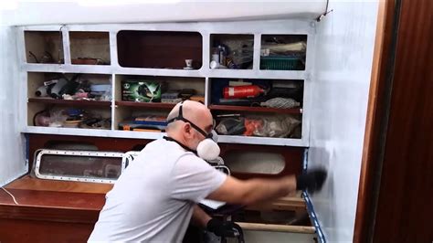 Diy Boat Restoration Painting Boat Interior With Primer Youtube