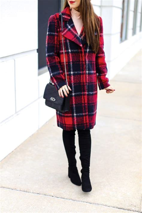 Gorgeous Crimson Plaid Coat For The Season Southern Sophisticated By