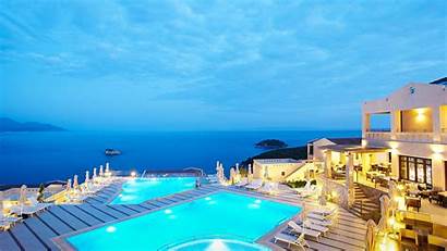 Resort Greek Islands Greece Ocean Sea Pool