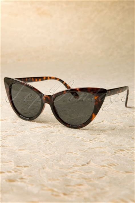 50s Cat Eye Sunglasses Tortoise Smoke