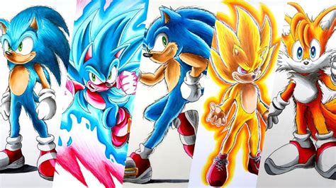 Drawing Sonic Characters Compilation 14 Youtube