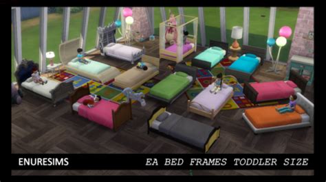 Sims 4 Ccs The Best Ea Bed Frames Toddler Size By Enure Sims Sims